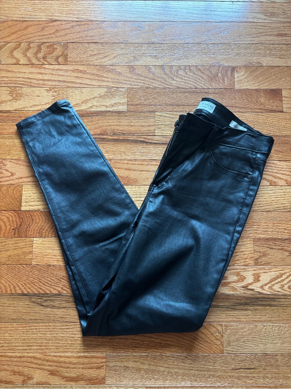 Sanctuary Black Coated Black Faux Leather Skinny Jeans